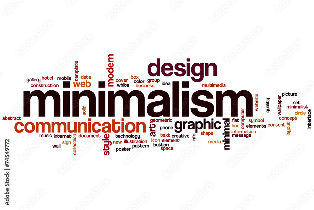 Minimalism word cloud Minimalism word cloud