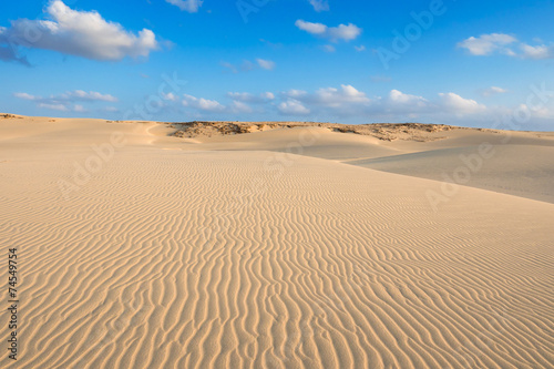  Waves on sand dunes in Chaves beach Praia de Chaves in Boavist