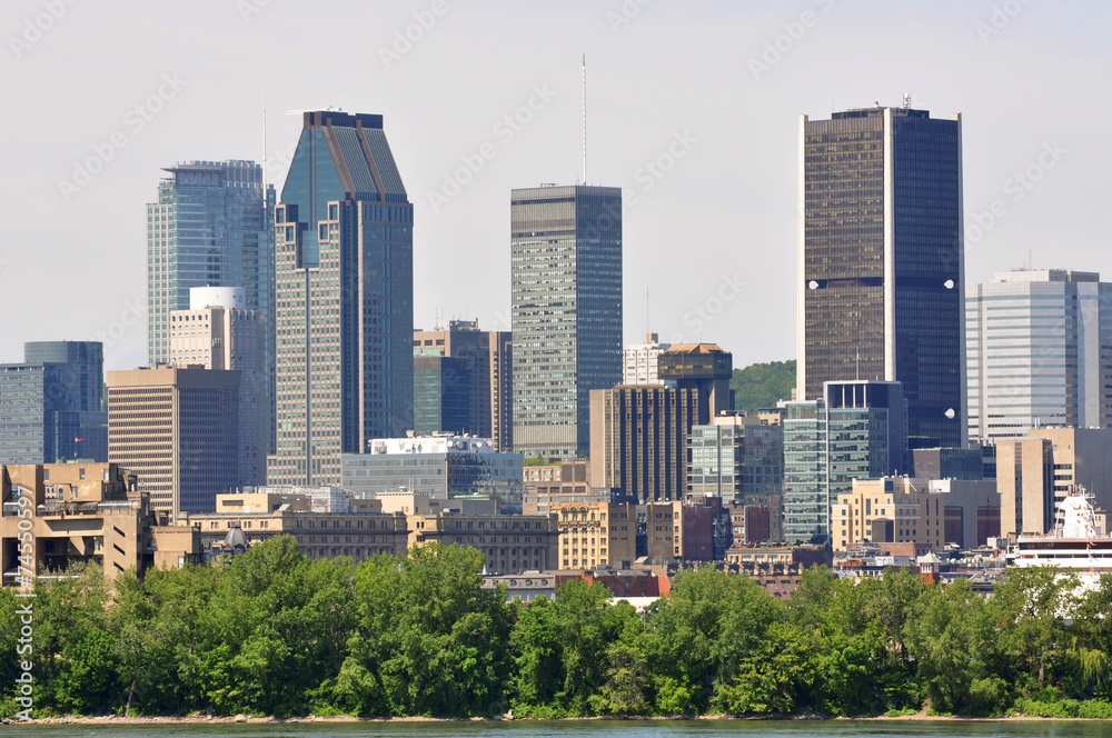 Montreal city skyline in financial district, Montreal, Quebec Montreal city skyline in financial district, Montreal, Quebec