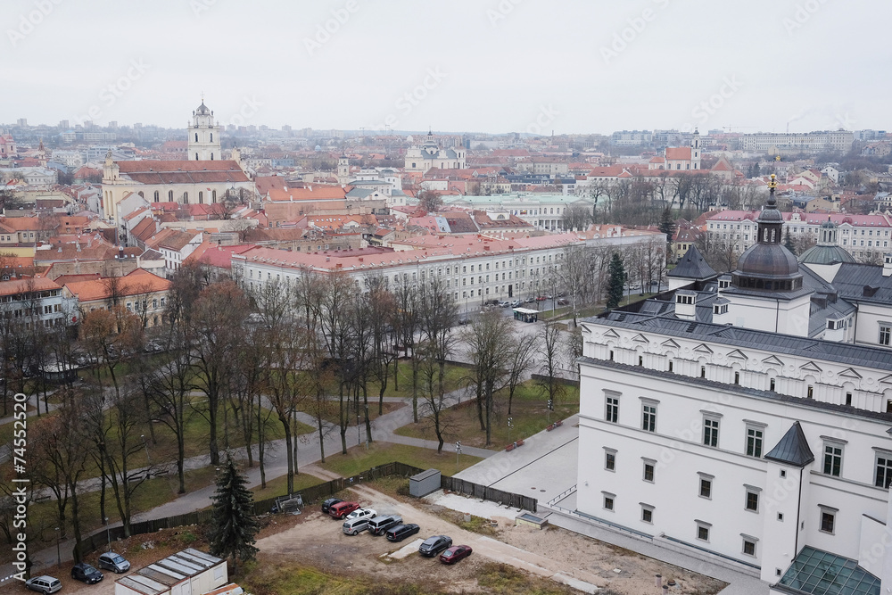VILNIUS,LITHUANIA, November 17, 2014: Panoramic View of Vilnius