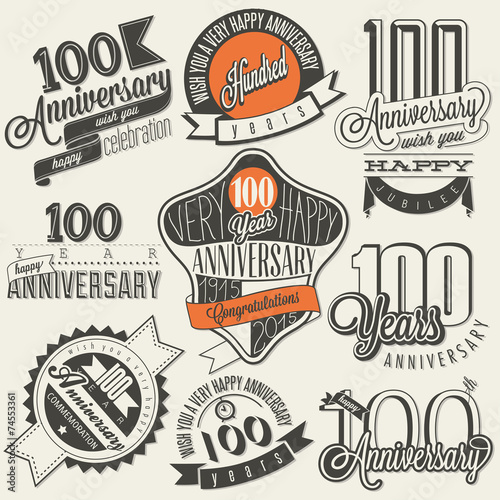 Vintage style One Hundred anniversary collection