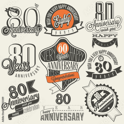Vintage style 80th anniversary collection.