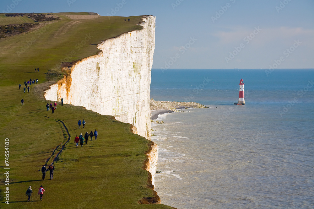 Beachy head lighthouse in East Sussex, UK.