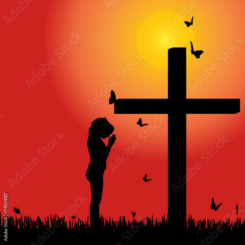 Vector silhouette  of woman.