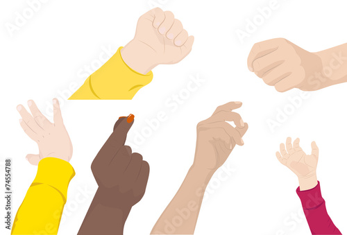 hands of children and adults