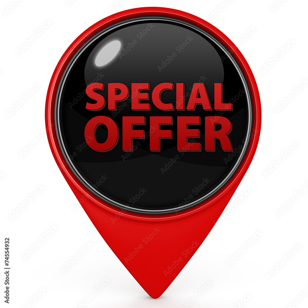 Special offer pointer icon on white background Special offer pointer icon on white background