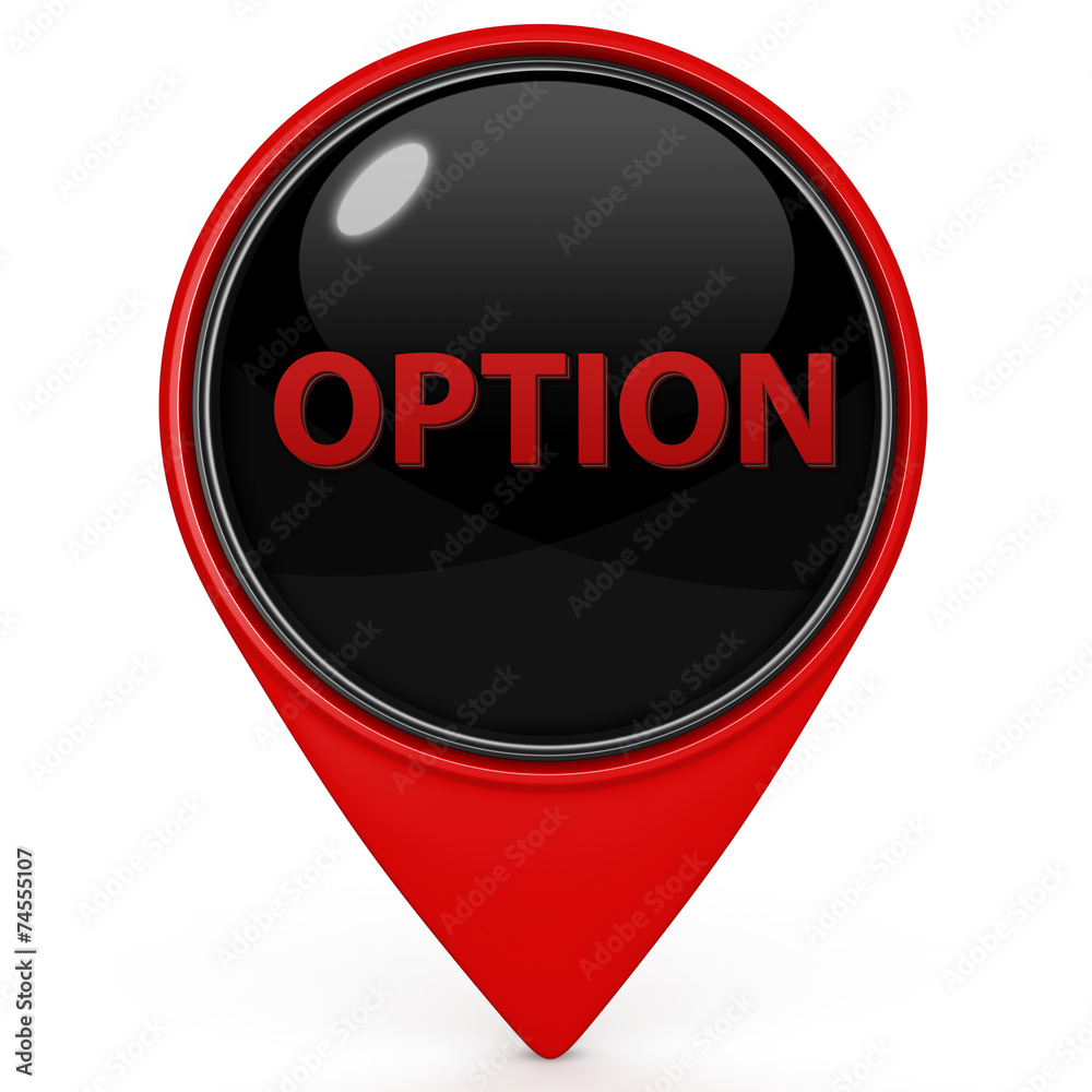 option pointer icon on white background option pointer icon on white background