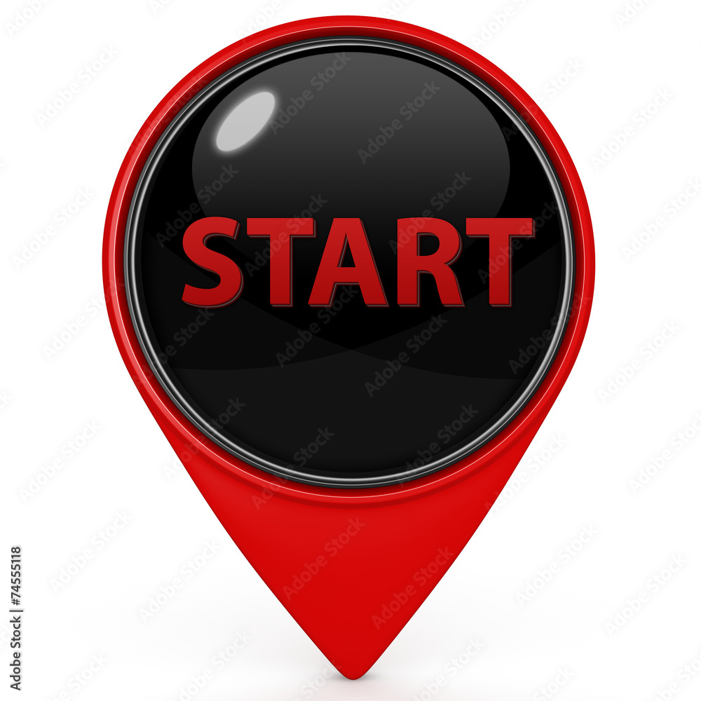 start pointer icon on white background start pointer icon on white background