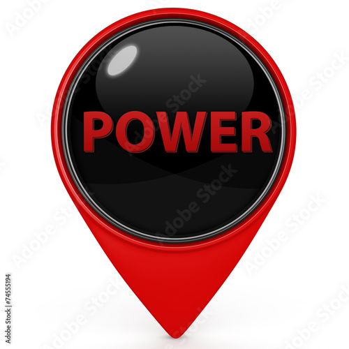 power pointer icon on white background