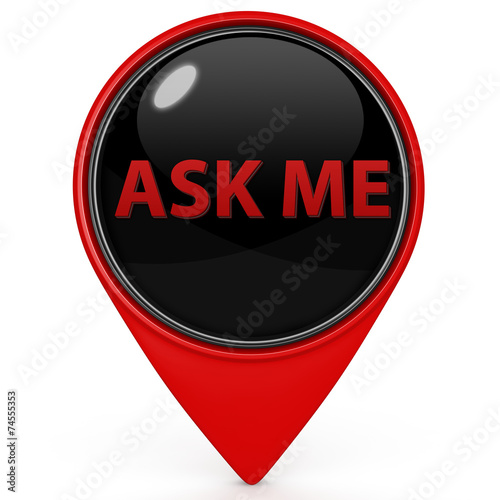 Free Download ask me pointer icon on white background - GFXLoad