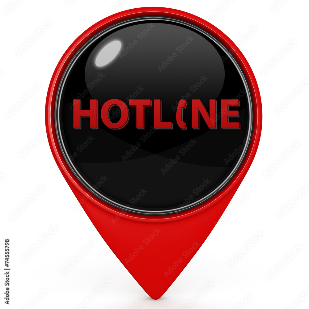 Hotline pointer icon on white background Hotline pointer icon on white background
