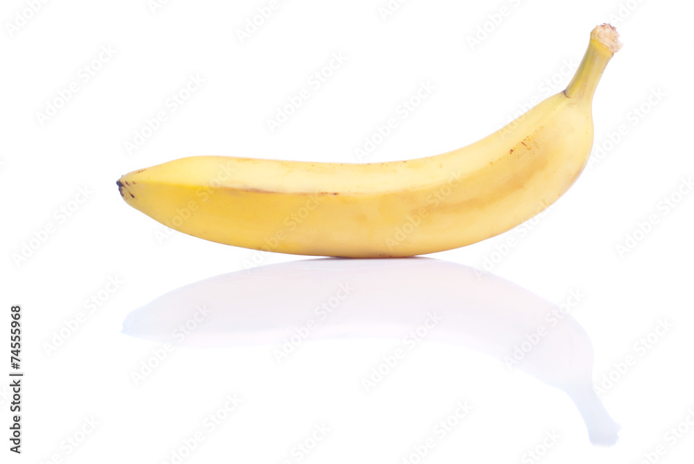ripe yellow bananas isolated on white background with reflection ripe yellow bananas isolated on white background with reflection