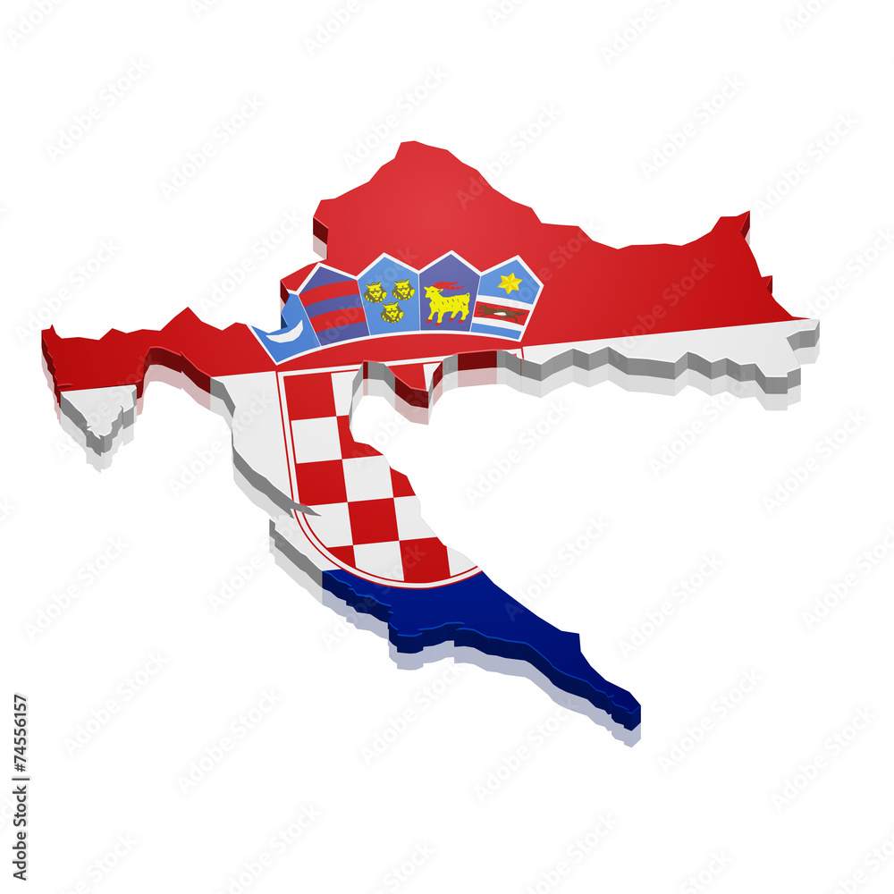Fototapeta premium Map Croatia