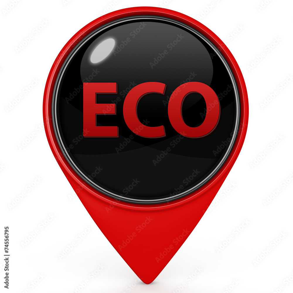 eco pointer icon on white background