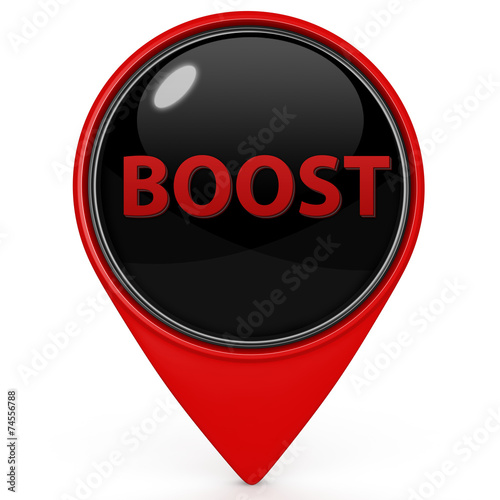 Boost pointer icon on white background