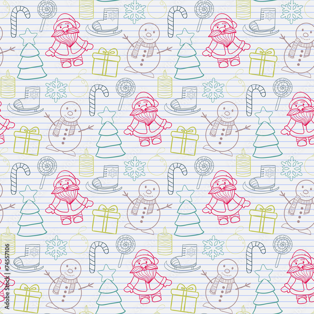 Happy New Year and Merry Christmas pattern Happy New Year and Merry Christmas pattern