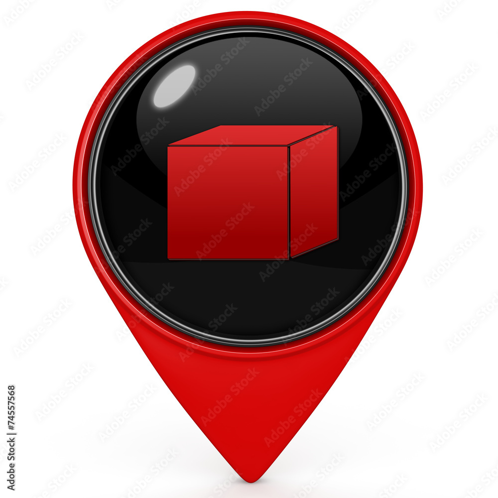 Box pointer icon on white background Box pointer icon on white background