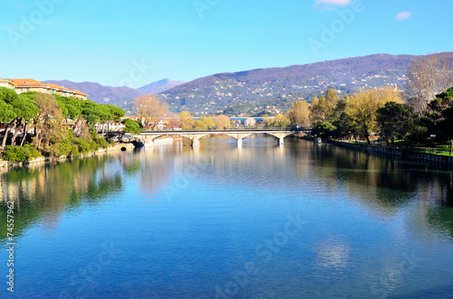 the mouth of the river entella, Chiavari, Italy photo