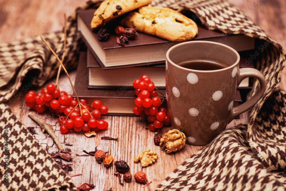 healthy tea with briar and guelder healthy tea with briar and guelder