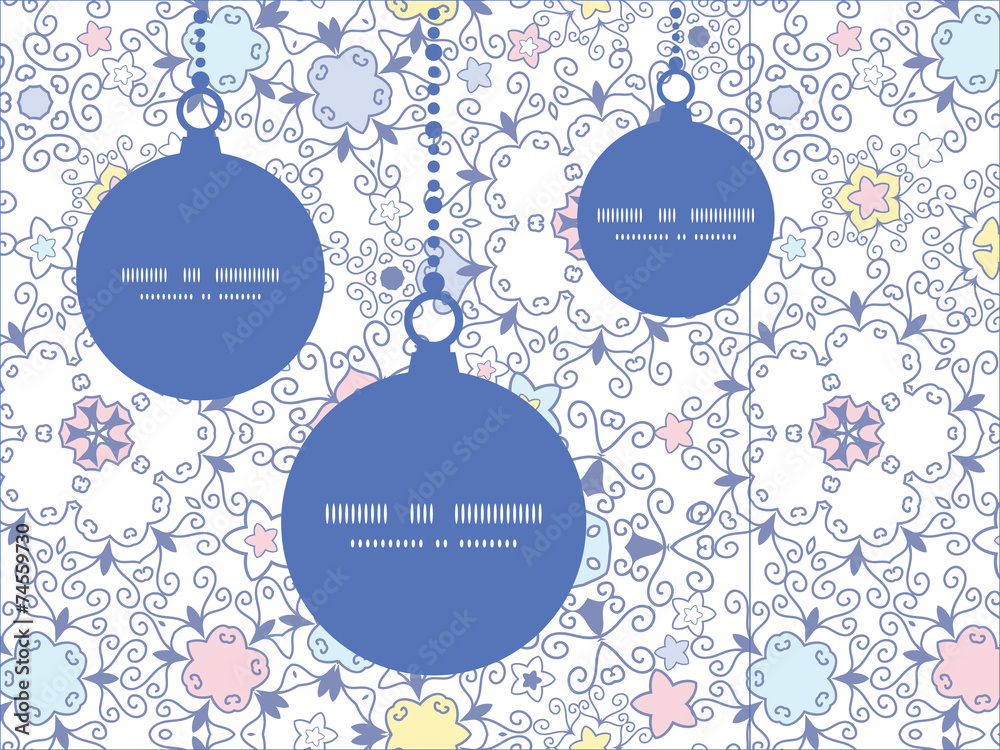 Naklejka premium Vector ornamental abstract swirls Christmas ornaments