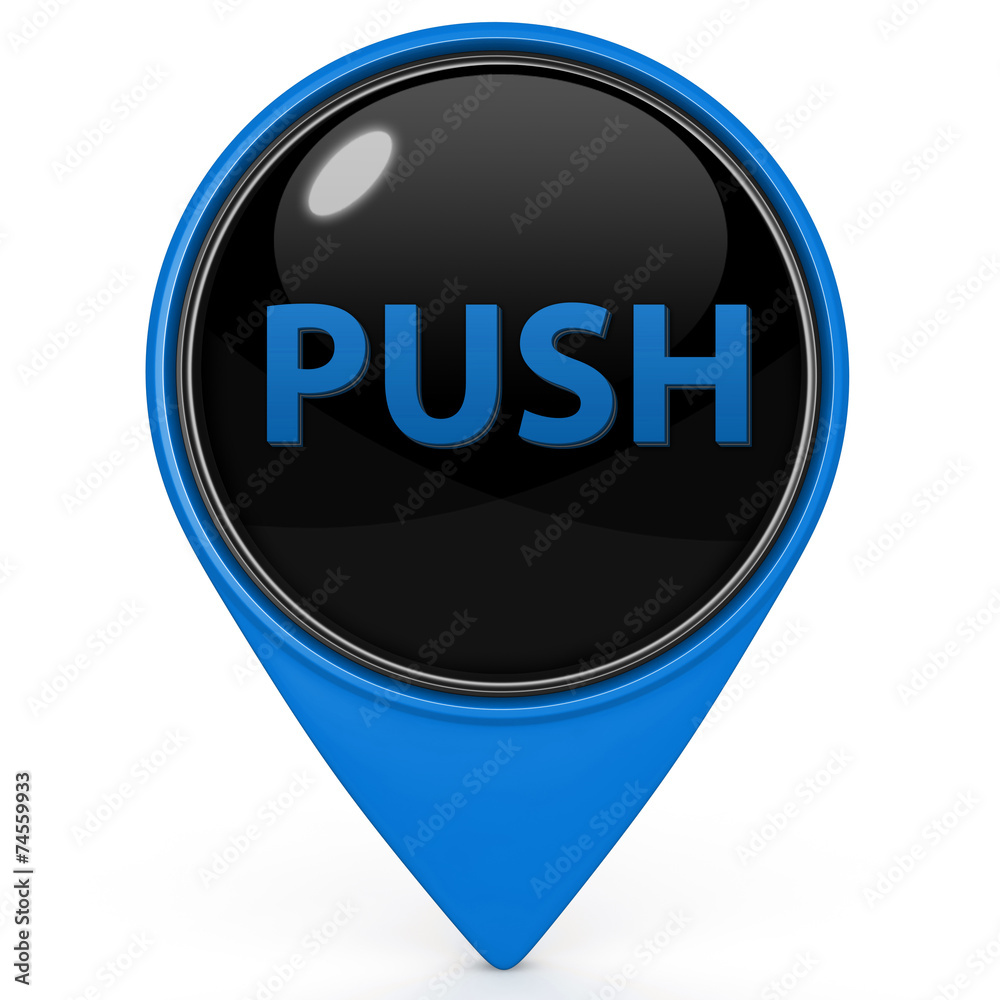 push pointer icon on white background push pointer icon on white background