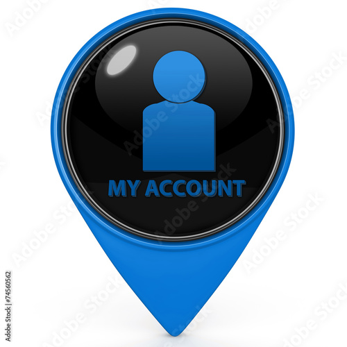 My account pointer icon on white background