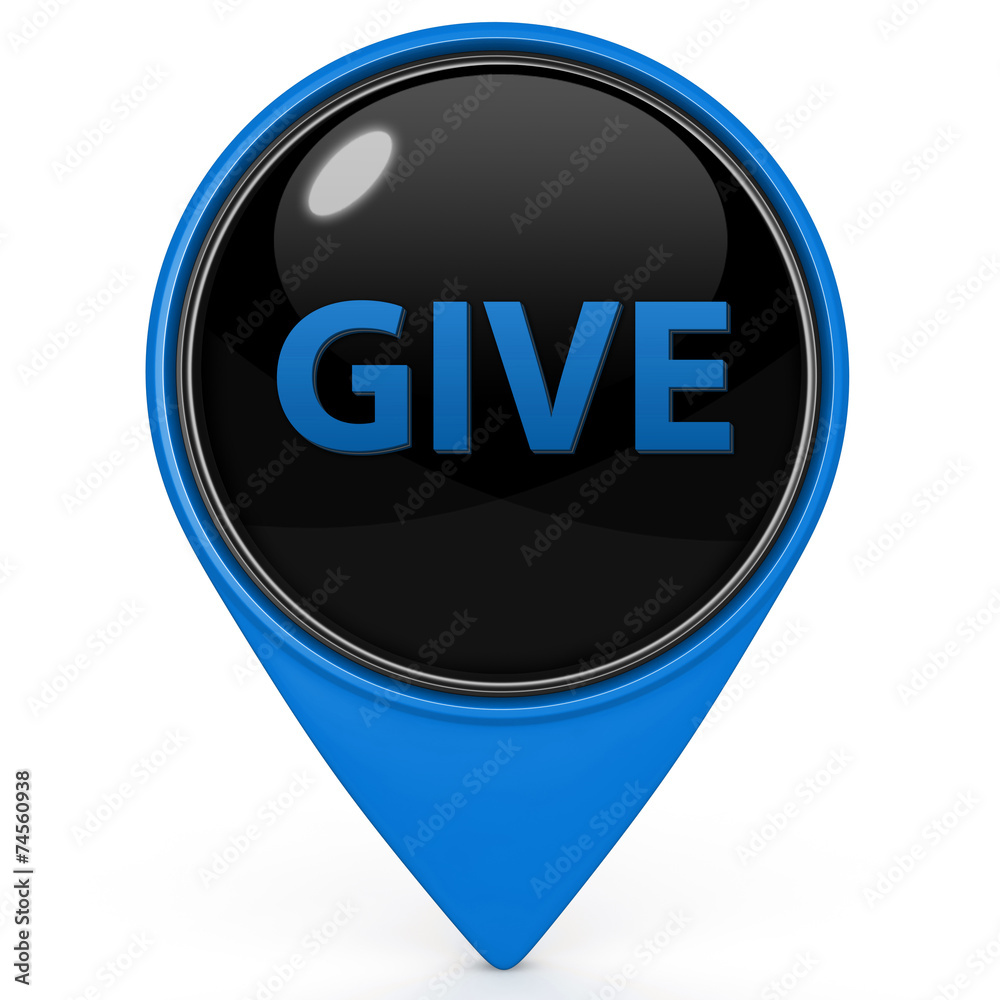 Give pointer icon on white background Give pointer icon on white background