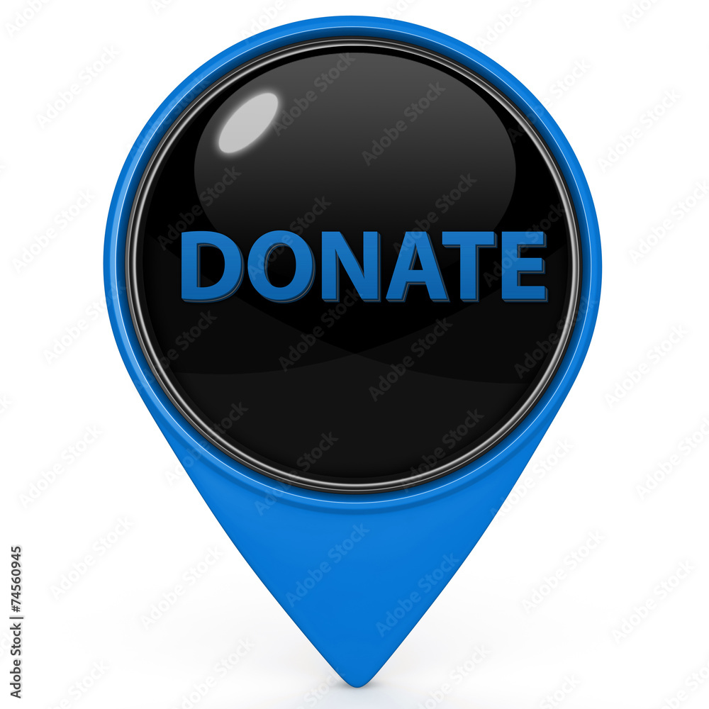 Donate pointer icon on white background Donate pointer icon on white background