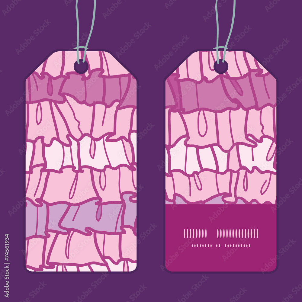 Vector pink ruffle fabric stripes vertical stripe frame pattern