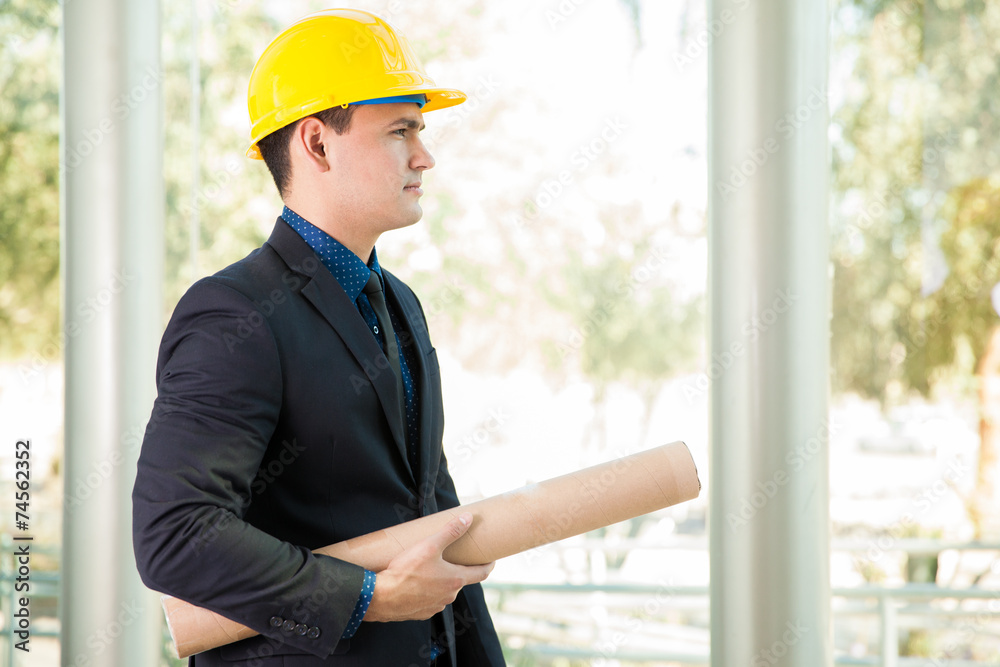Investor at a building site Investor at a building site