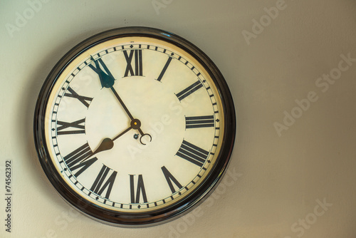 outdoor lamp with the clock as the decoration
