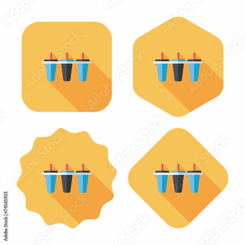 kitchenware ice maker flat icon with long shadow,eps10