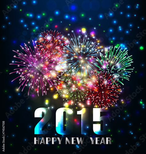 happy new year with firework