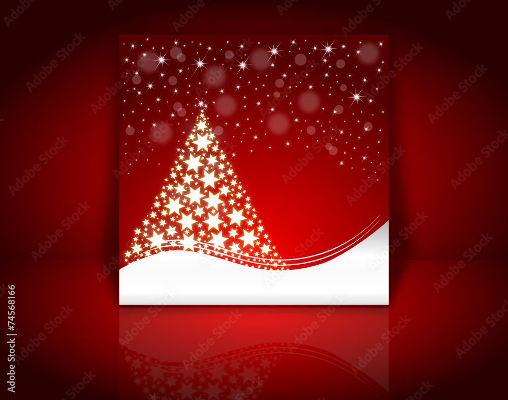 Weihnachtskarte mit Weihnachtsbaum