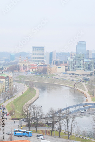 VILNIUS,LITHUANIA, November 17. 2014: view of the Vilnius city