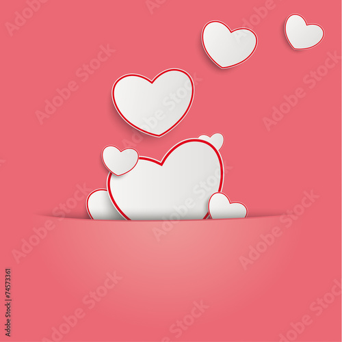 Hearts Pink Background