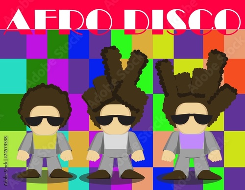 afro disco with alternative hairstyle