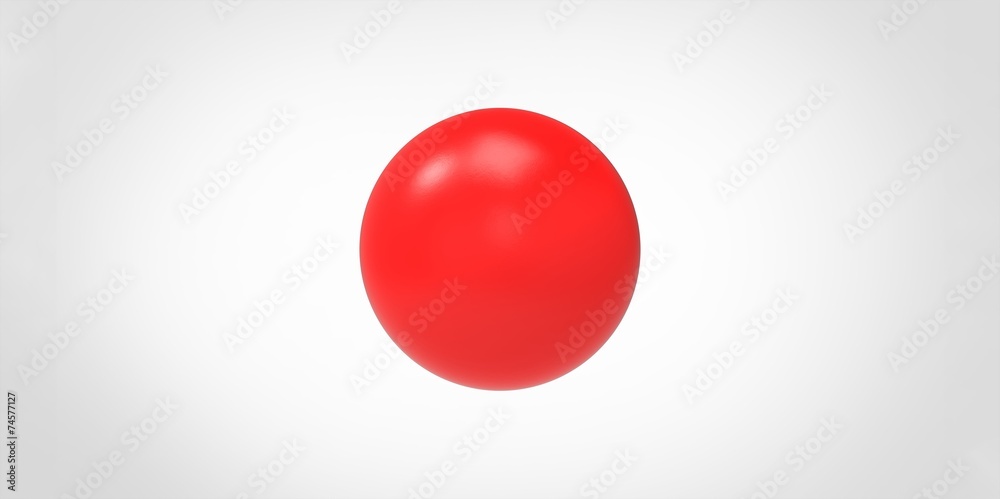 Red glossy ball sphere isolated on white background Red glossy ball sphere isolated on white background
