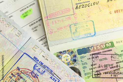 Photography visa stamp