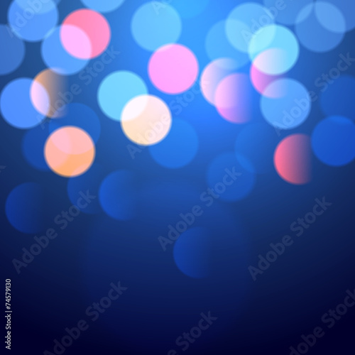 blue bokeh lights