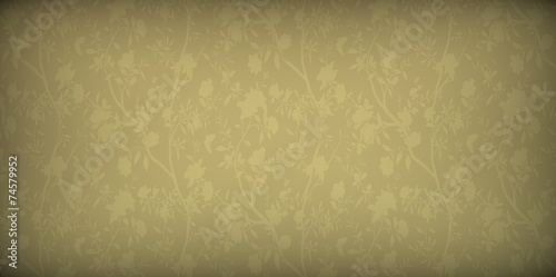 Yellow delicate floral background