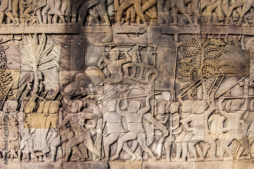 Angkor Wat stylized art of ancient