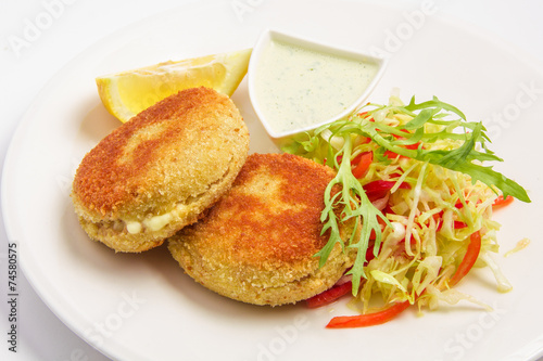fishcakes with vegetables