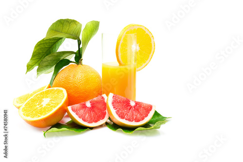 orange and grapefruit