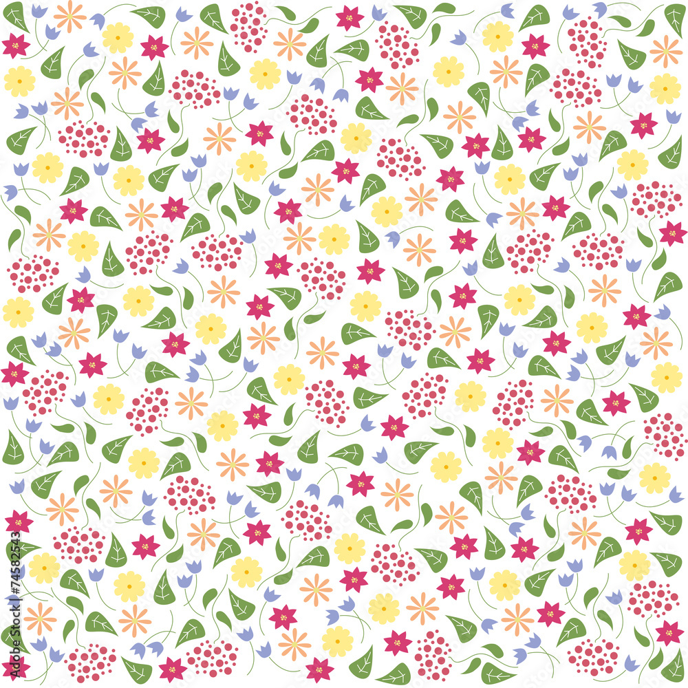 custom made wallpaper toronto digitalVector floral and leaf pattern