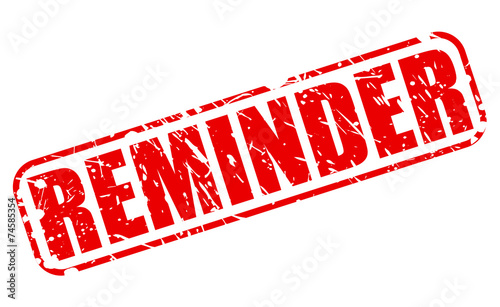 Reminder red stamp text