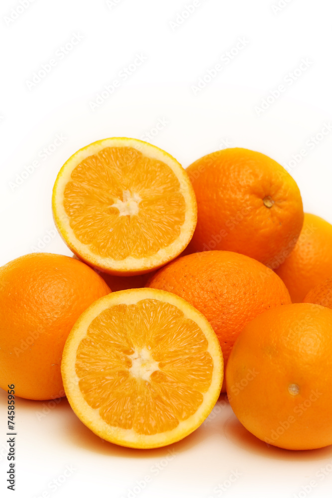 Group of oranges isolated on white background Group of oranges isolated on white background