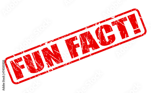 Fun fact red stamp text