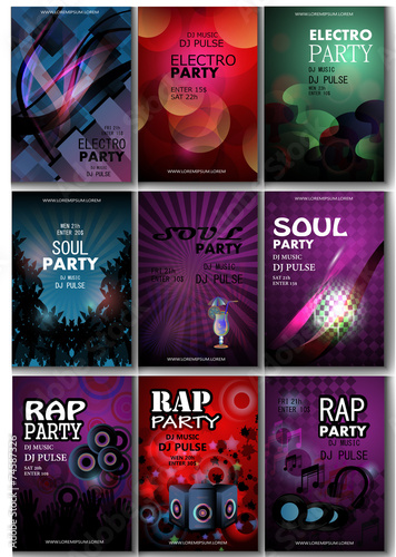 Music Flyer Template - Vector Illustration