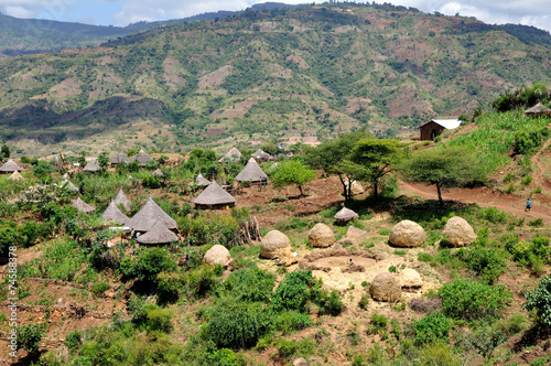Country of tribe Derashe in Ethiopia